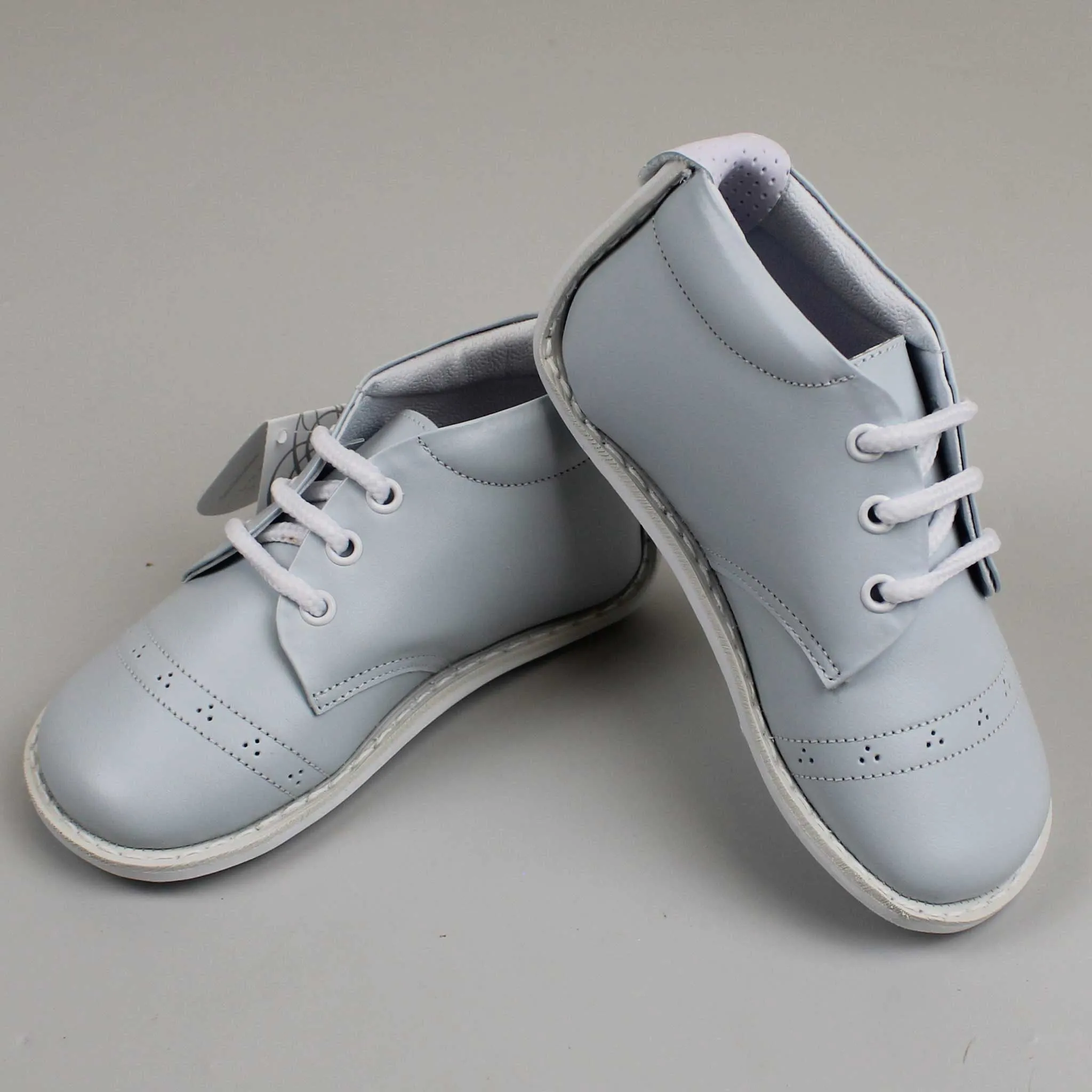 First Walker Shoes - Boys - Hard Sole Blue Leather - Pex Calvin