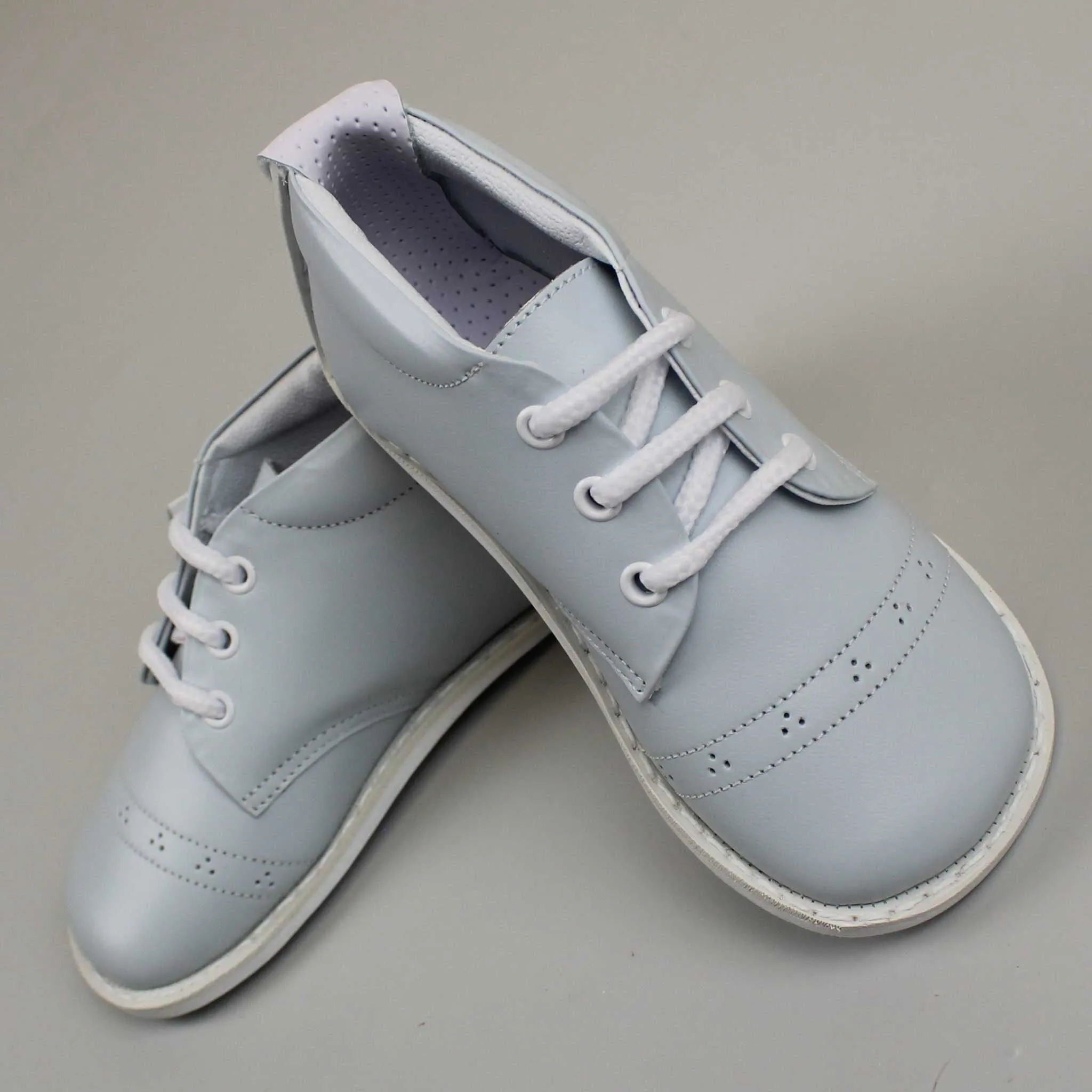 First Walker Shoes - Boys - Hard Sole Blue Leather - Pex Calvin