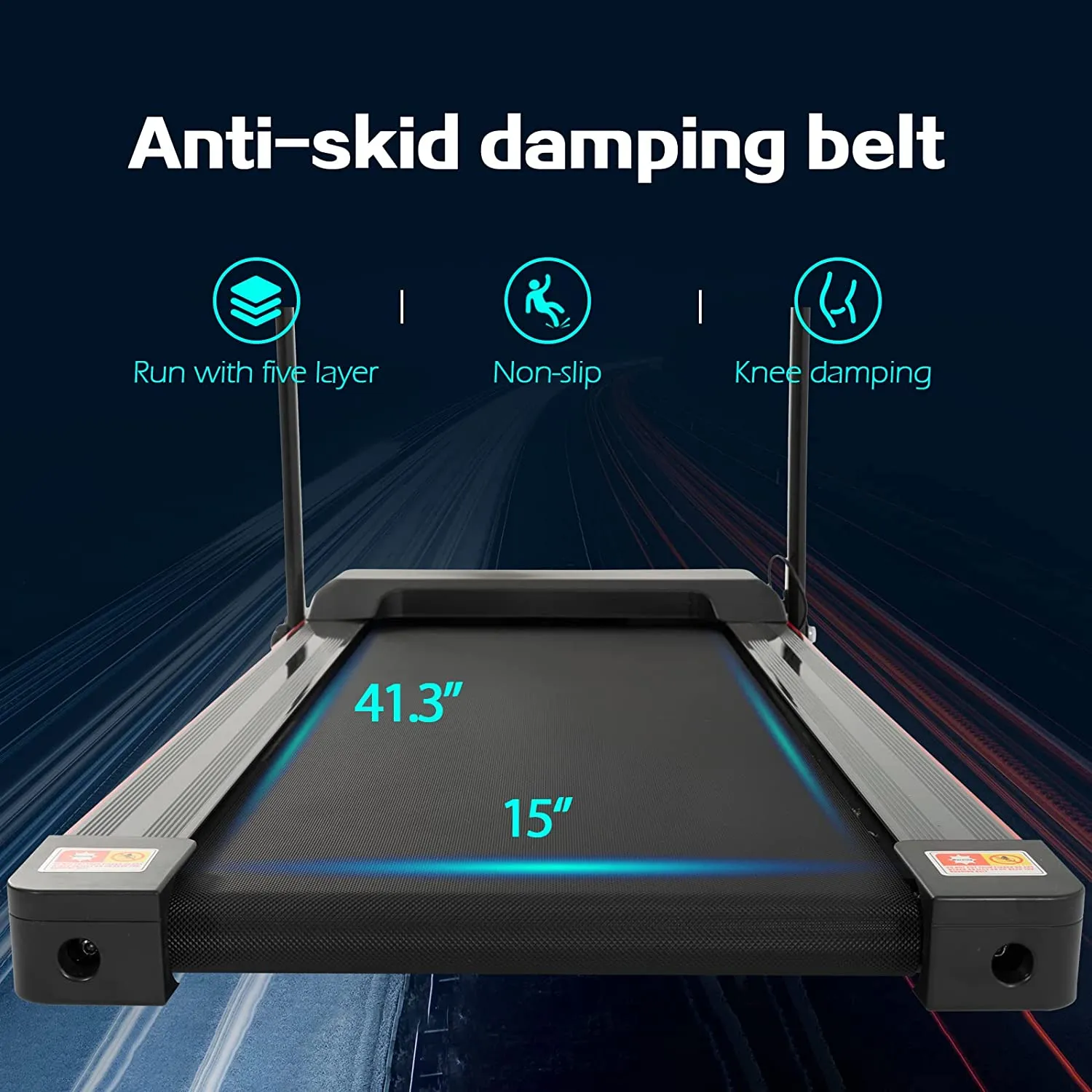 FYC Folding Treadmills for Home with Incline and Bluetooth, 2.5HP Portable Running Machine Electric Compact Treadmills Foldable for Exercise Home Gym Fitness Walking Jogging
