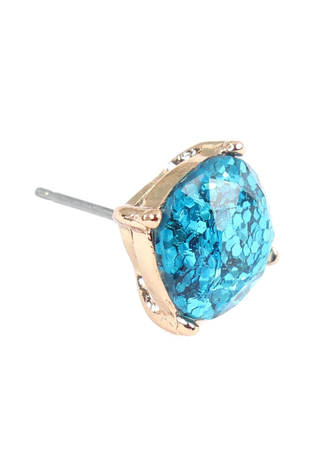 Glitter Epoxy Stud Earrings- 8 Colors