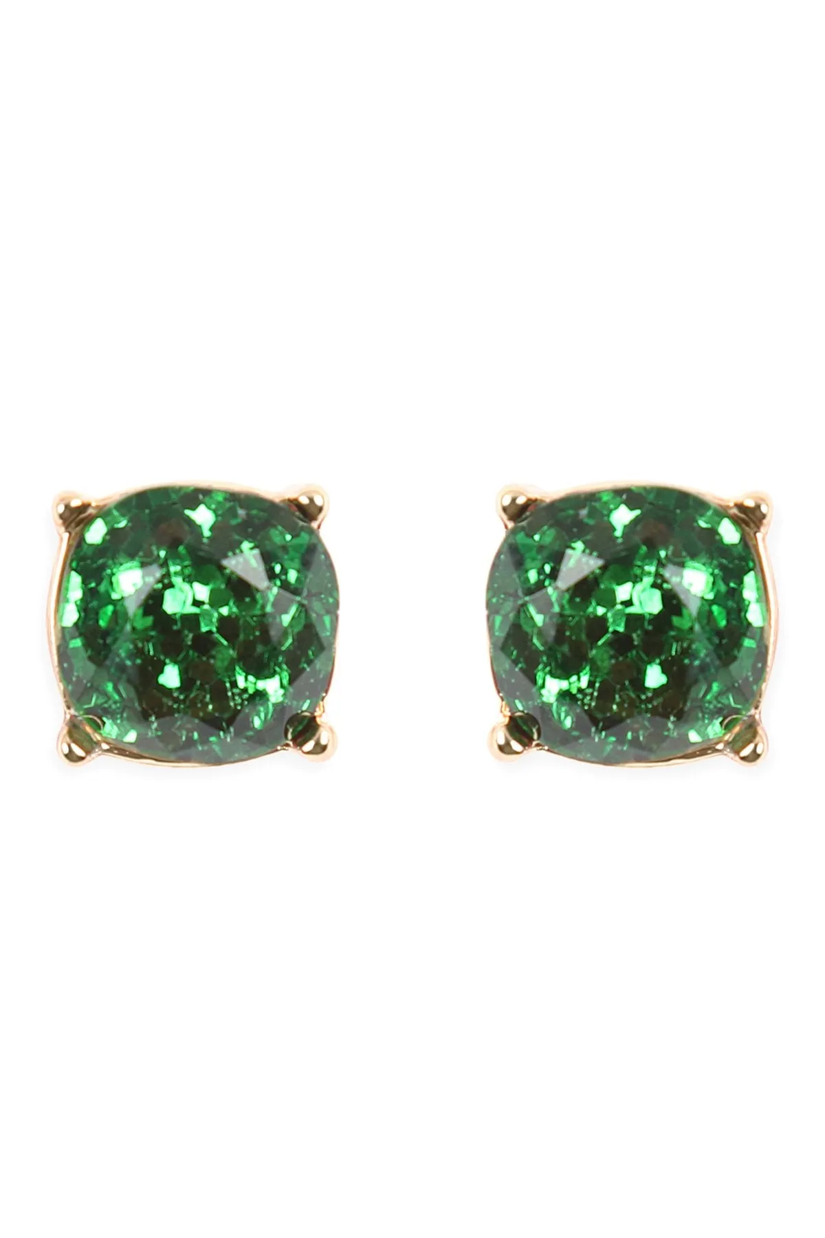 Glitter Epoxy Stud Earrings- 8 Colors