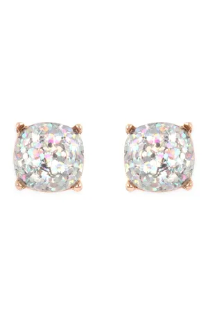 Glitter Epoxy Stud Earrings- 8 Colors