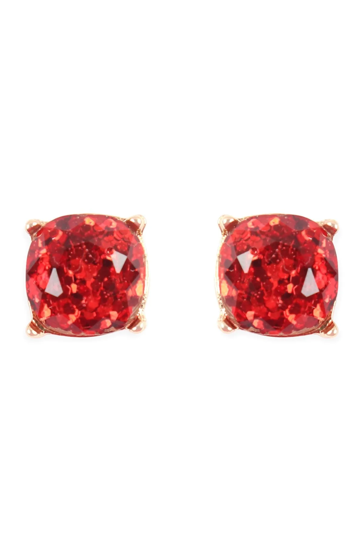 Glitter Epoxy Stud Earrings- 8 Colors