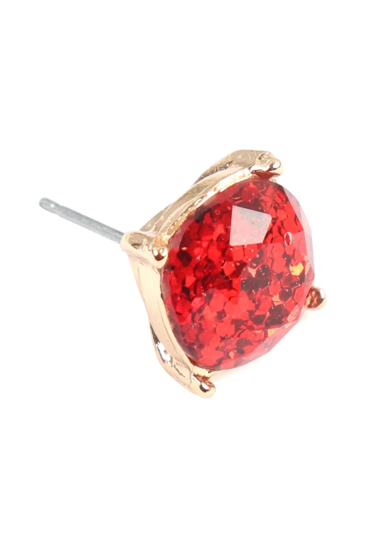 Glitter Epoxy Stud Earrings- 8 Colors