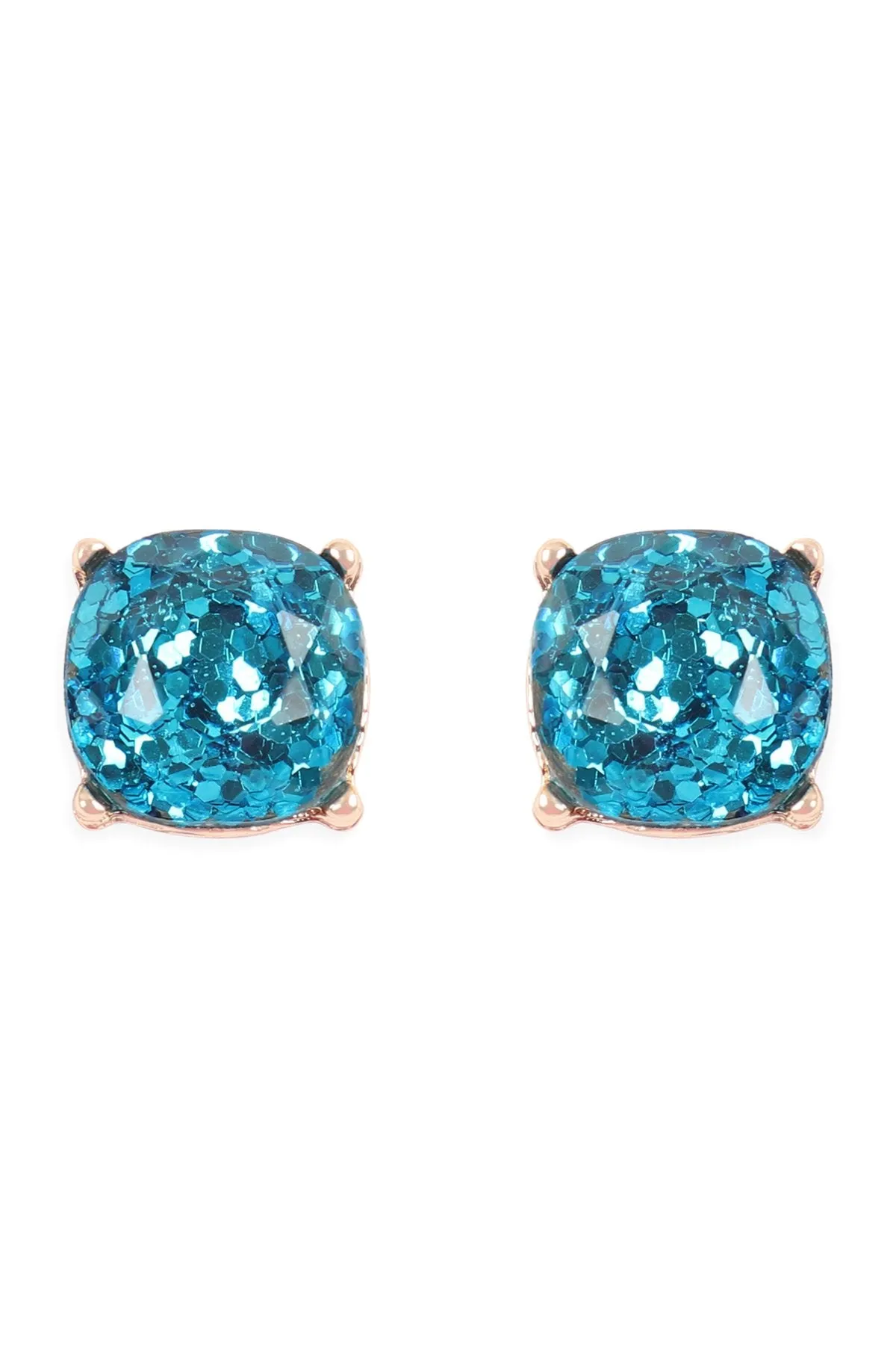 Glitter Epoxy Stud Earrings- 8 Colors