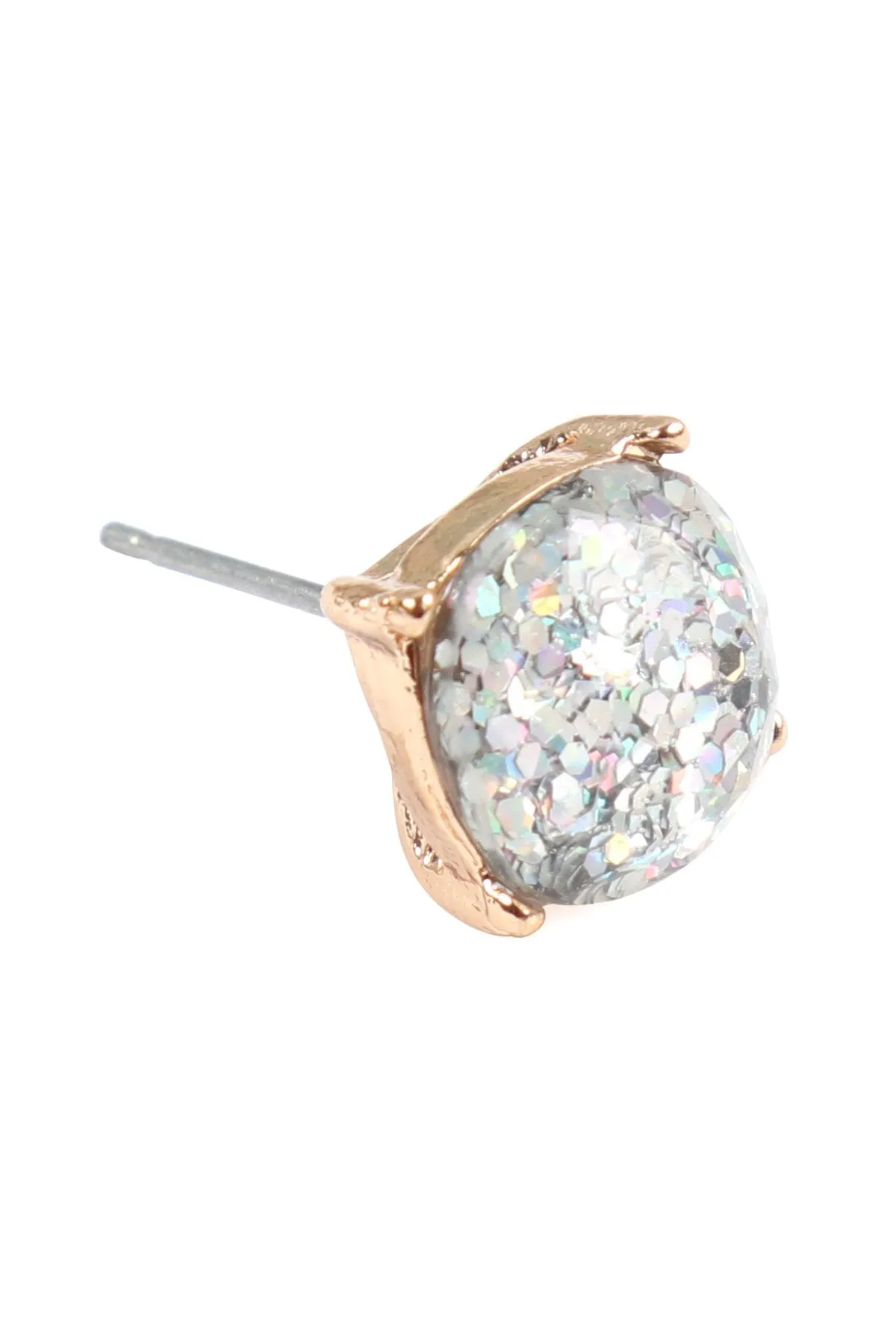 Glitter Epoxy Stud Earrings- 8 Colors