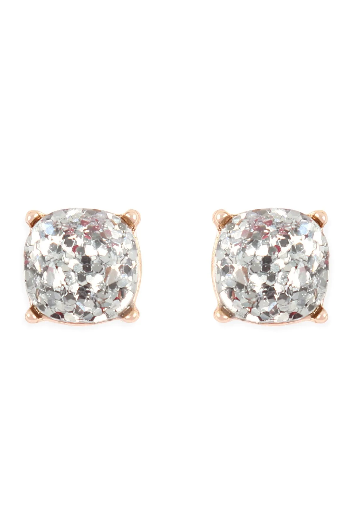 Glitter Epoxy Stud Earrings- 8 Colors