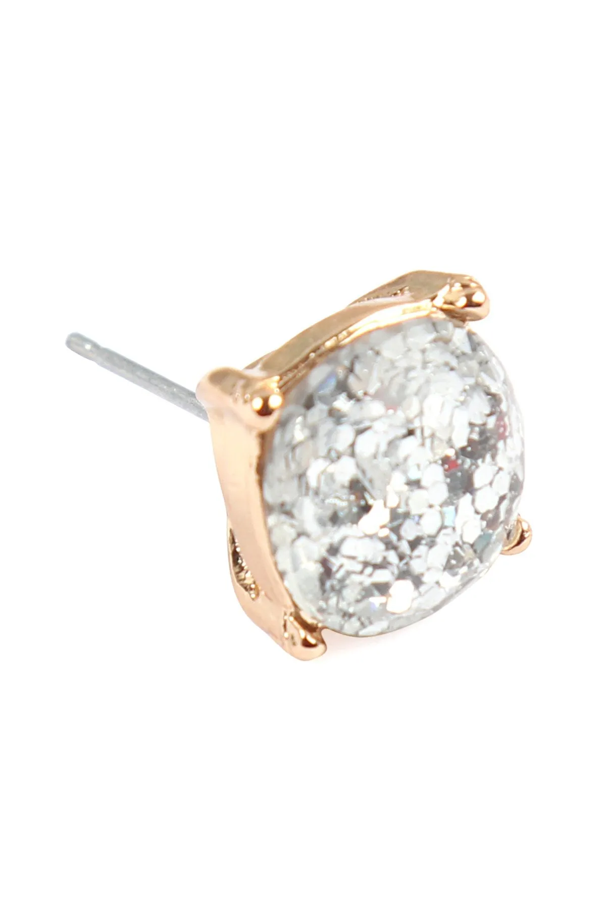 Glitter Epoxy Stud Earrings- 8 Colors