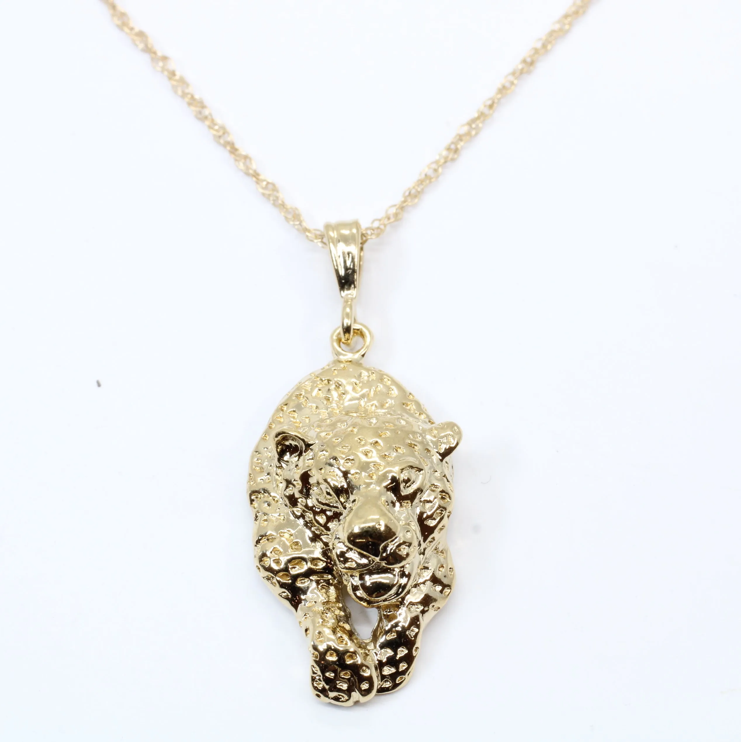 Gold Running Jaguar Necklace made in 14kt Gold Vermeil for him or her