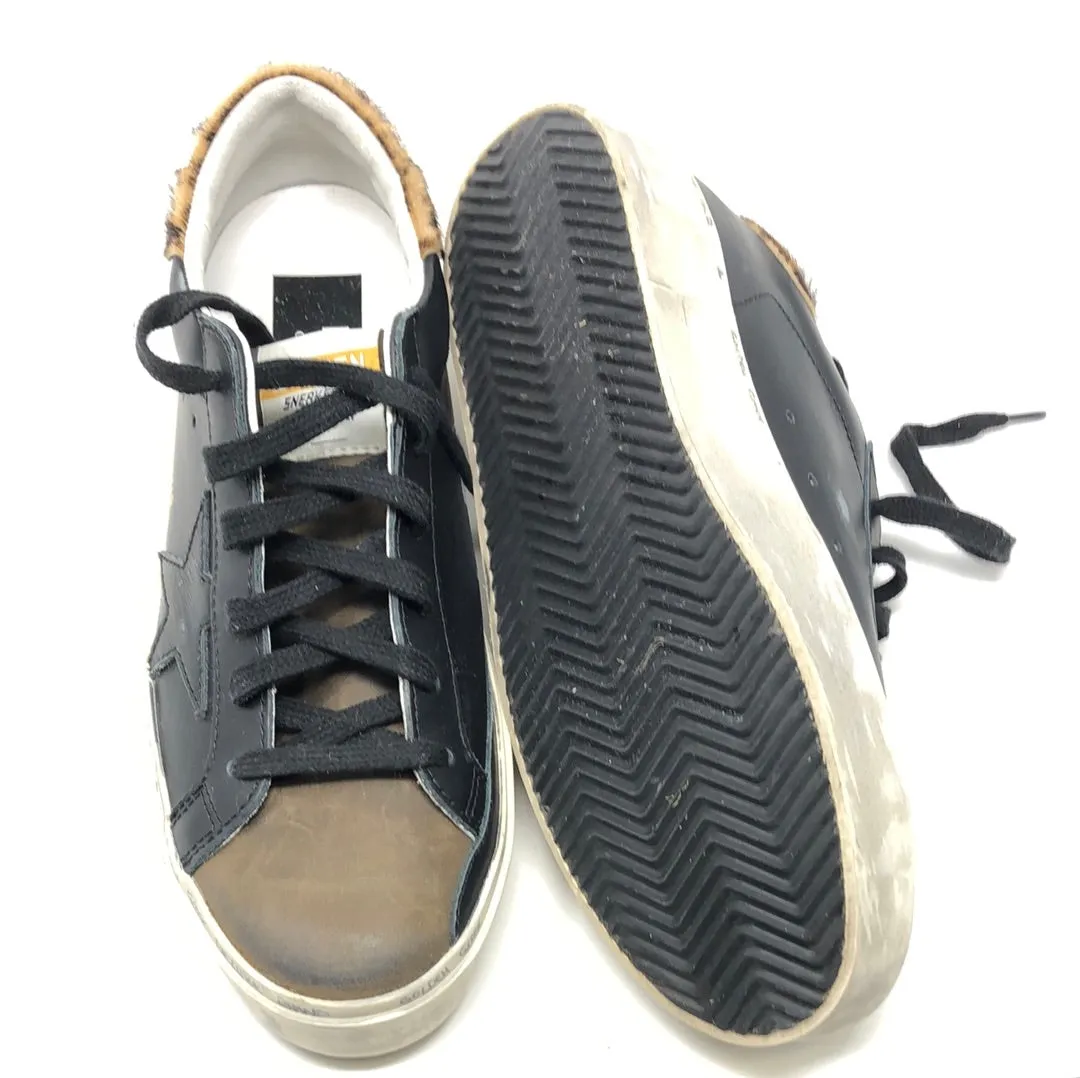 Golden Goose HI STAR Black Leather withBrown Toe Sneaker