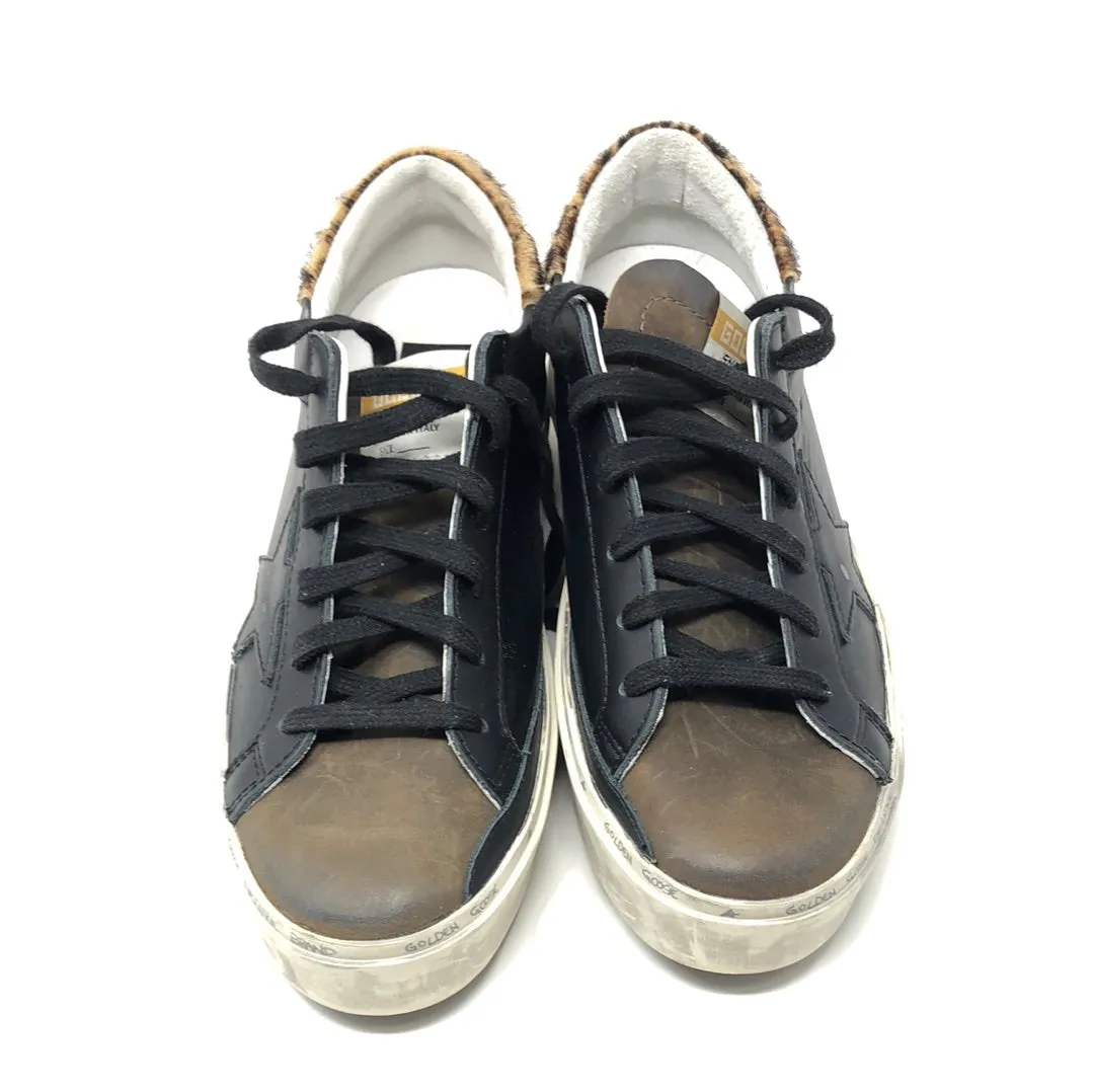 Golden Goose HI STAR Black Leather withBrown Toe Sneaker