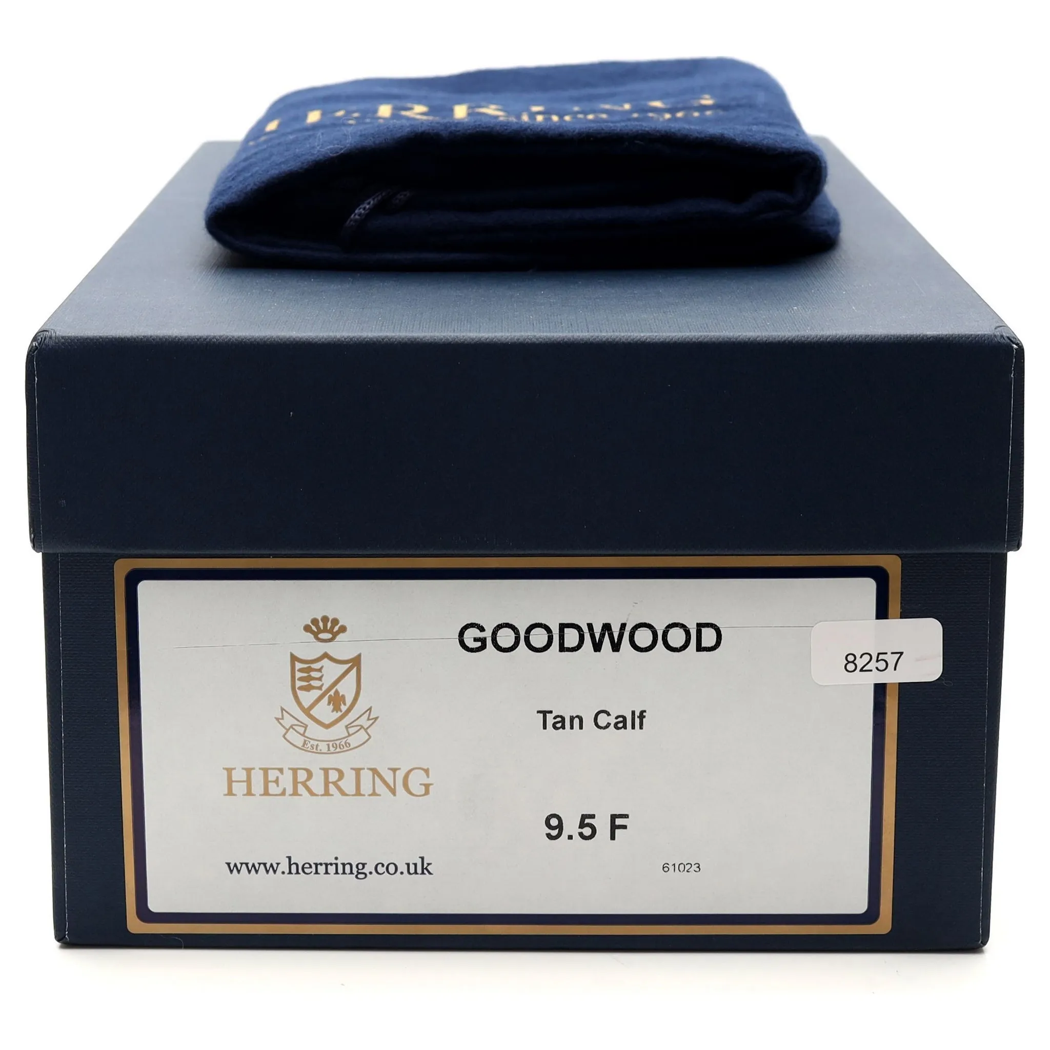 'Goodwood' Tan Brown Leather Sneakers UK 9.5 F