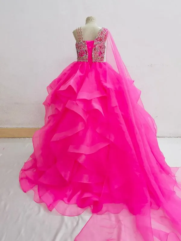 Gorgeous Little Princess Stunning Evening Dress with Cape
