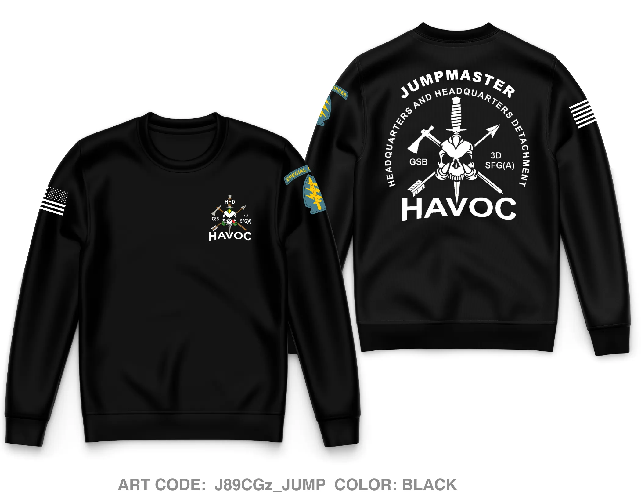 Group Support Battalion, 3D SFG(A) Core Men's Crewneck Performance Sweatshirt - J89CGz_JUMP