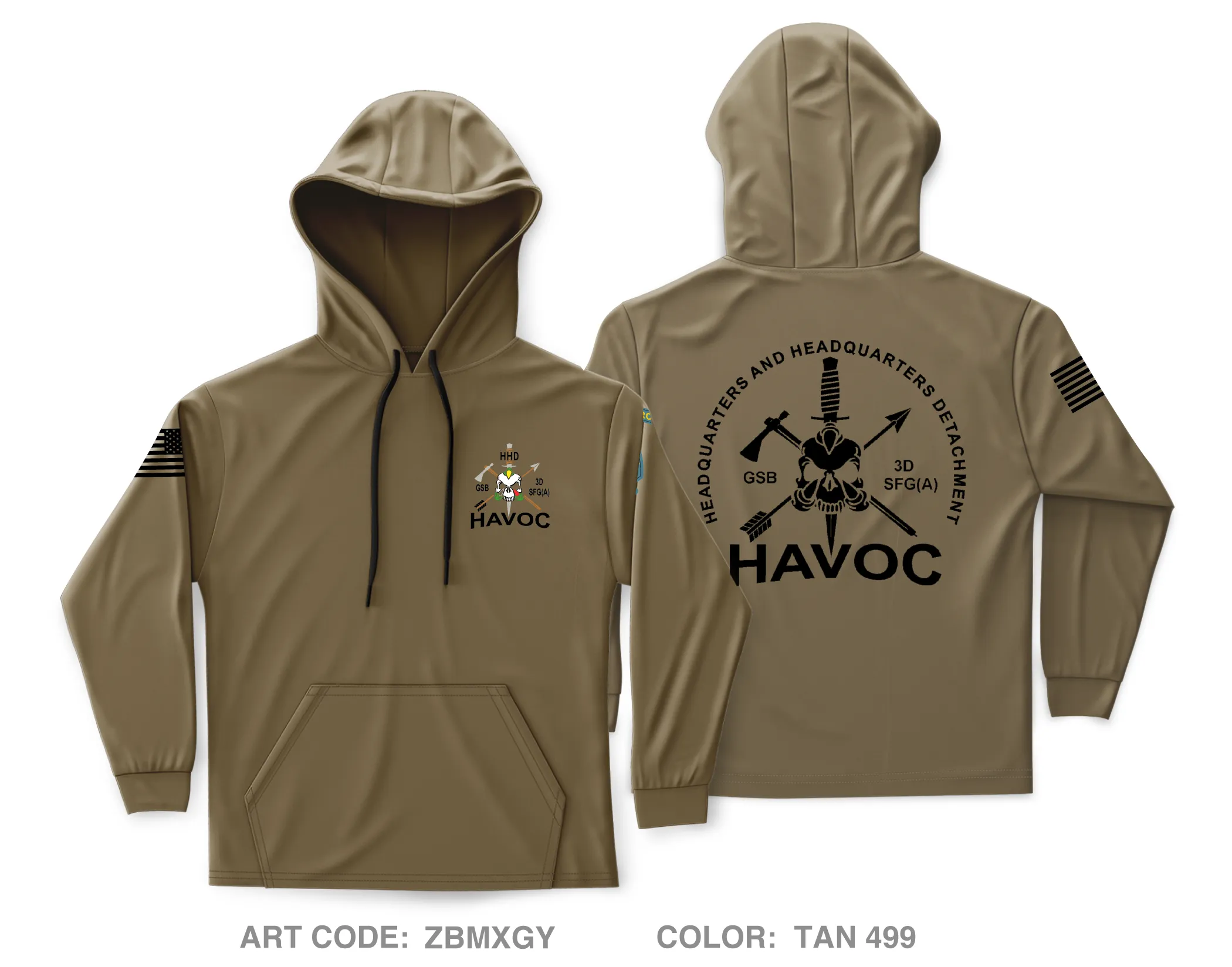 Group Support Battalion, 3D SFG(A) Core Men's Hooded Performance Sweatshirt - ZBMXGY