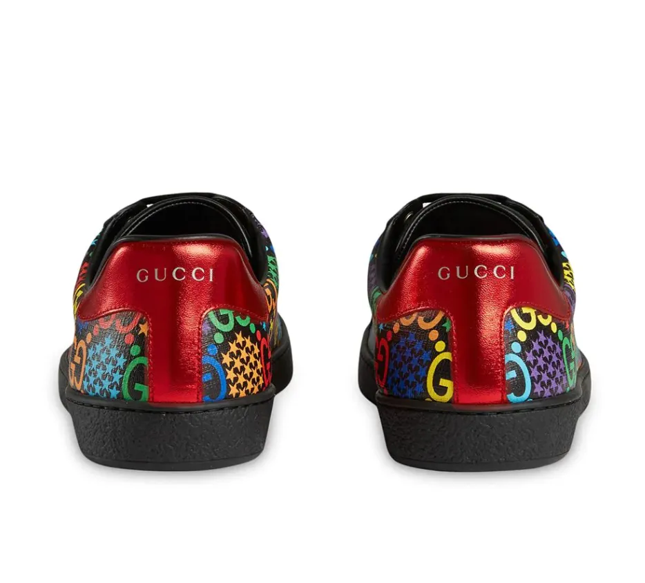 Gucci GG Psychedelic Ace Sneaker in Black