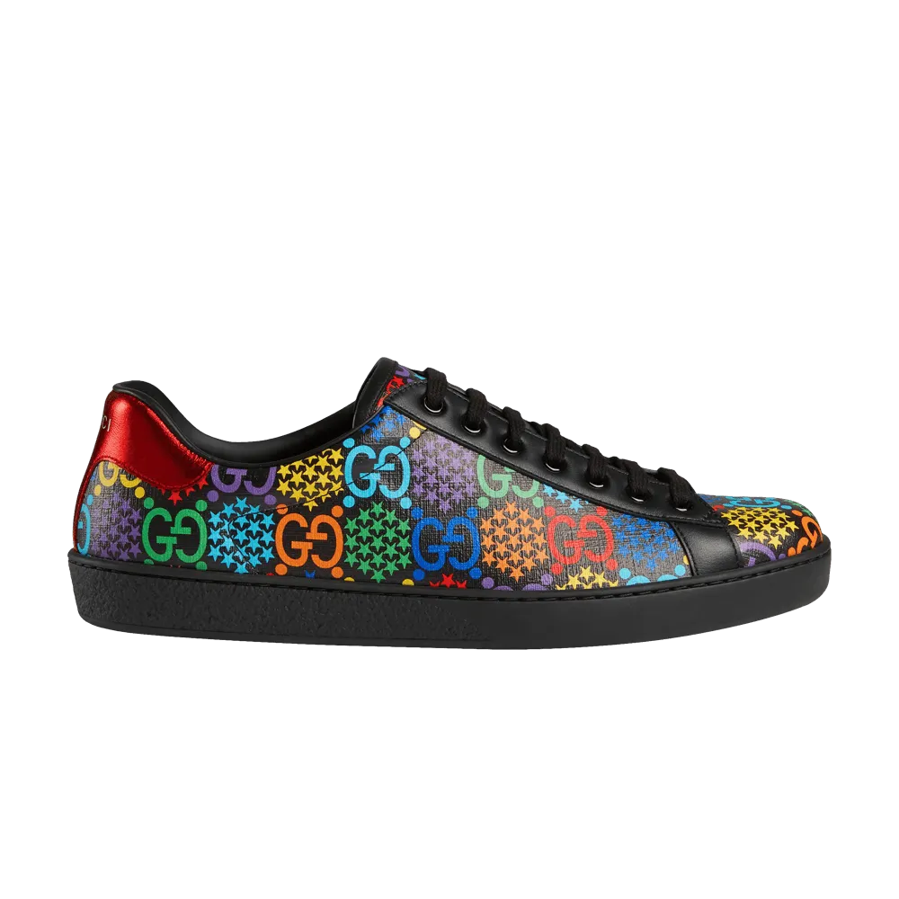 Gucci GG Psychedelic Ace Sneaker in Black