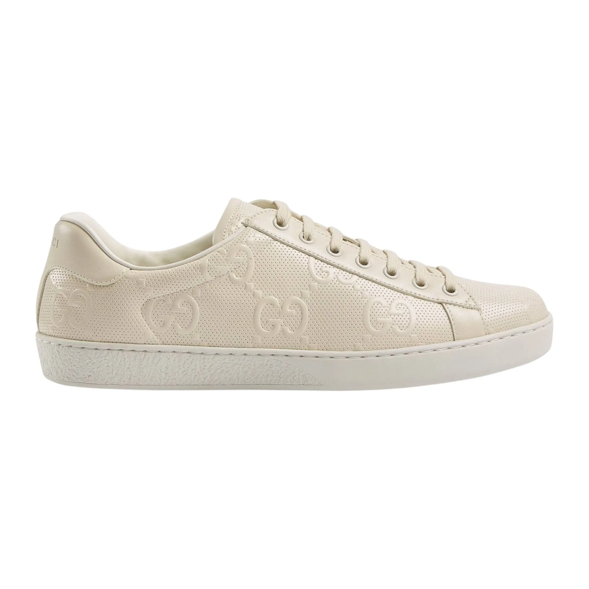 Gucci Shoes, Beige GG Ace Leather Sneakers (size 8.5)