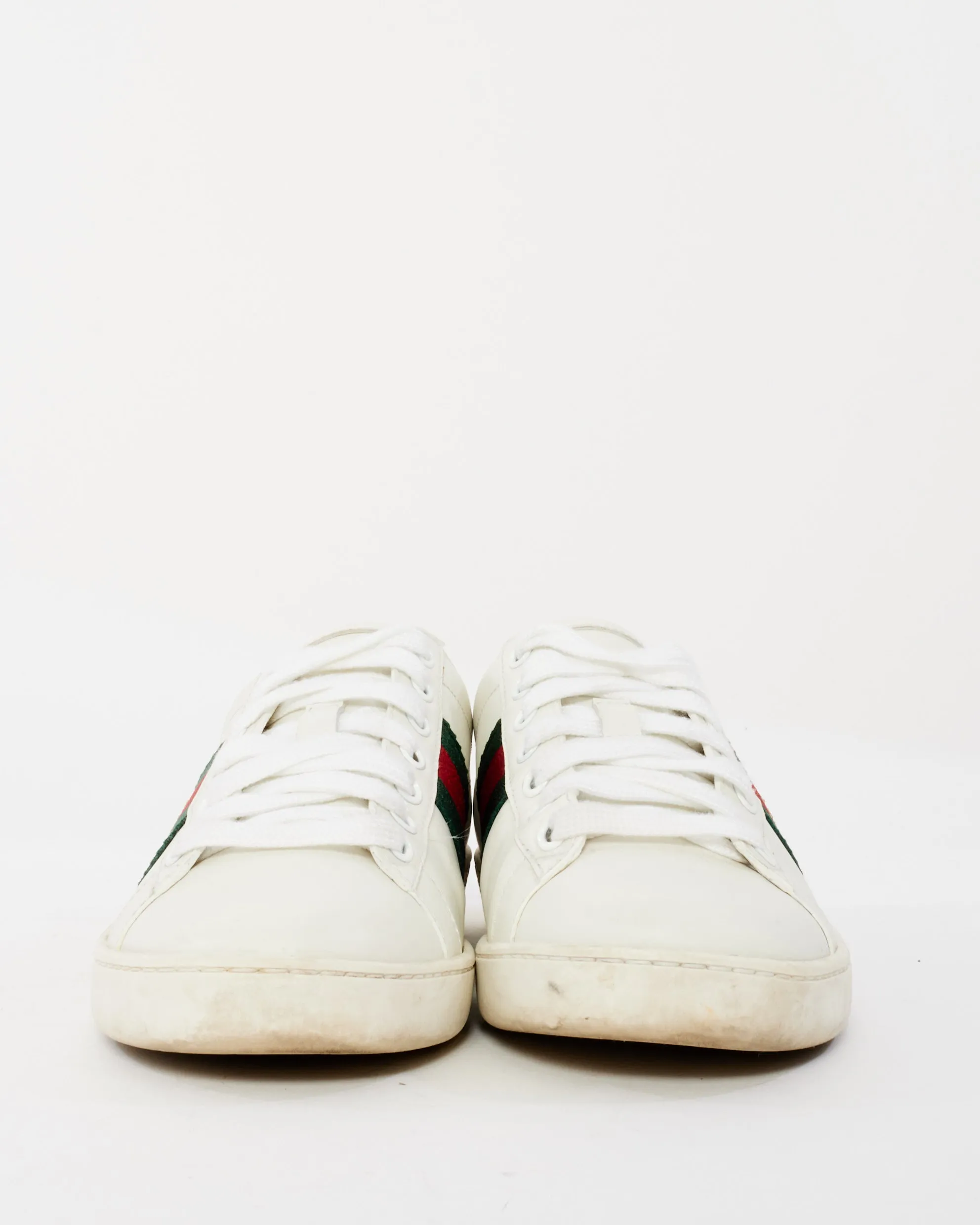 Gucci White Leather Bee Ace Sneakers - 36