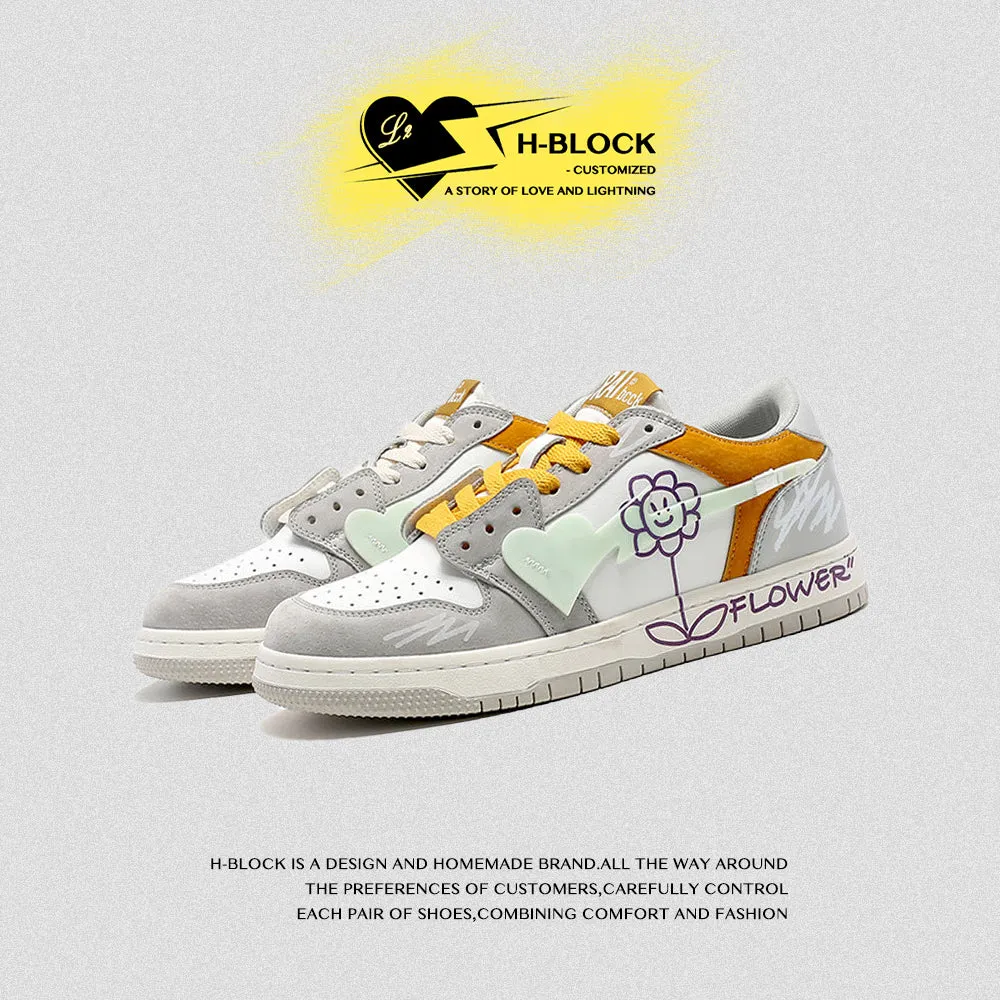 H-Block | Flower Totem Canvas Sneakers