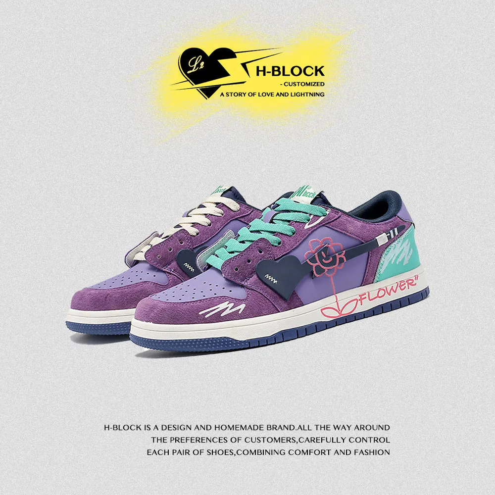 H-Block | Flower Totem Canvas Sneakers