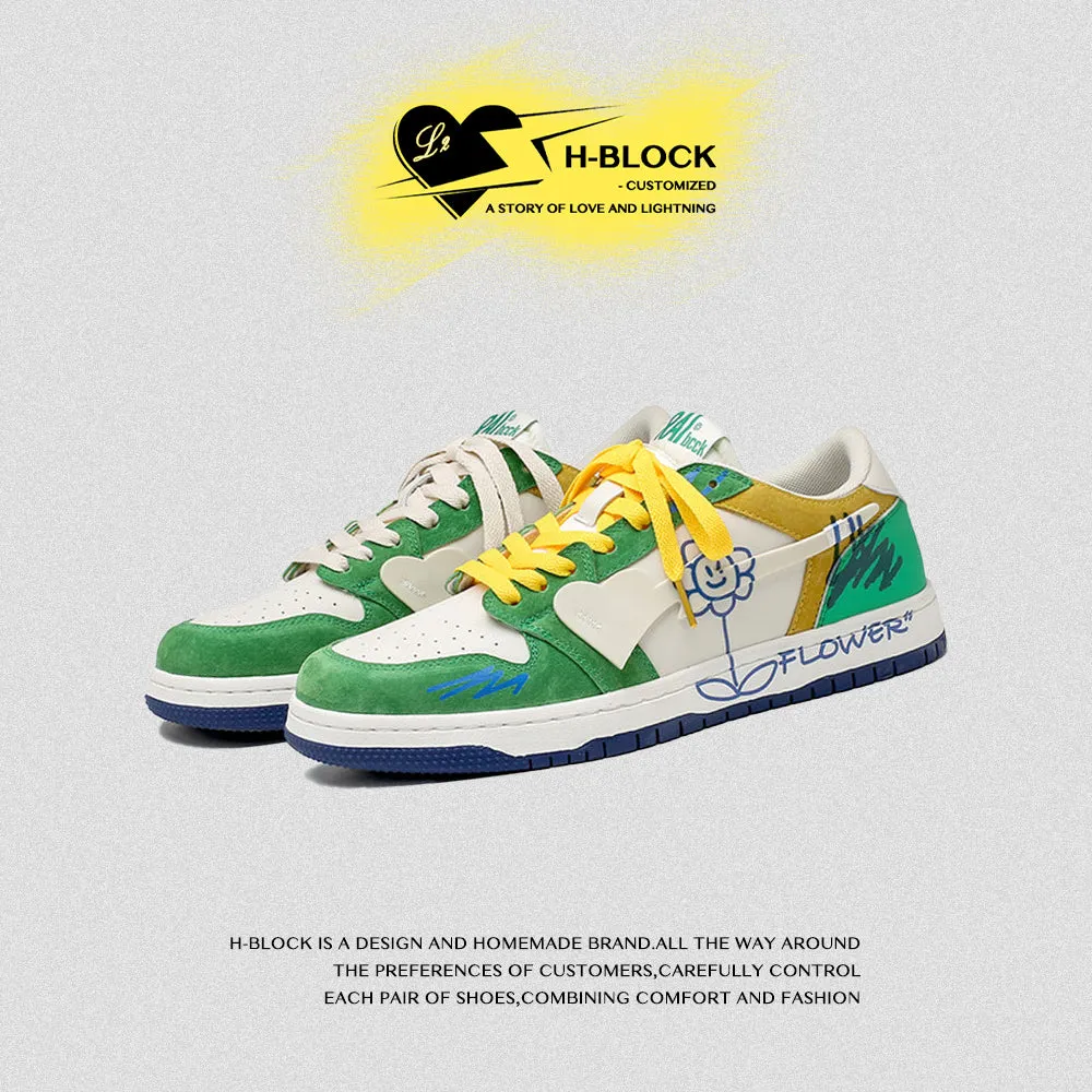 H-Block | Flower Totem Canvas Sneakers