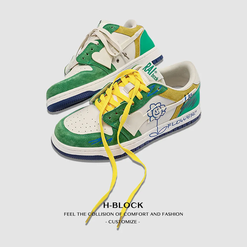 H-Block | Flower Totem Canvas Sneakers