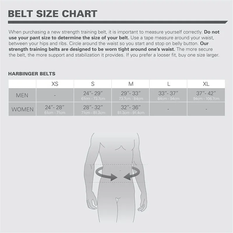 Harbinger Padded Leather Belt 4 Inch