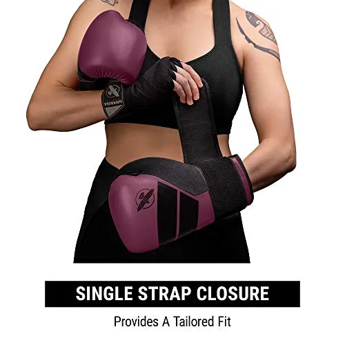 Hayabusa S4 Boxing Gloves & Hand Wraps Kit - Wine, 10oz