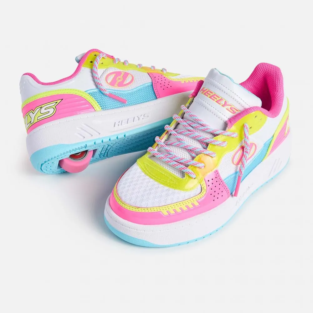 Heelys Rezerve FN Shoes - White / Neon Pink / Aqua / Yellow