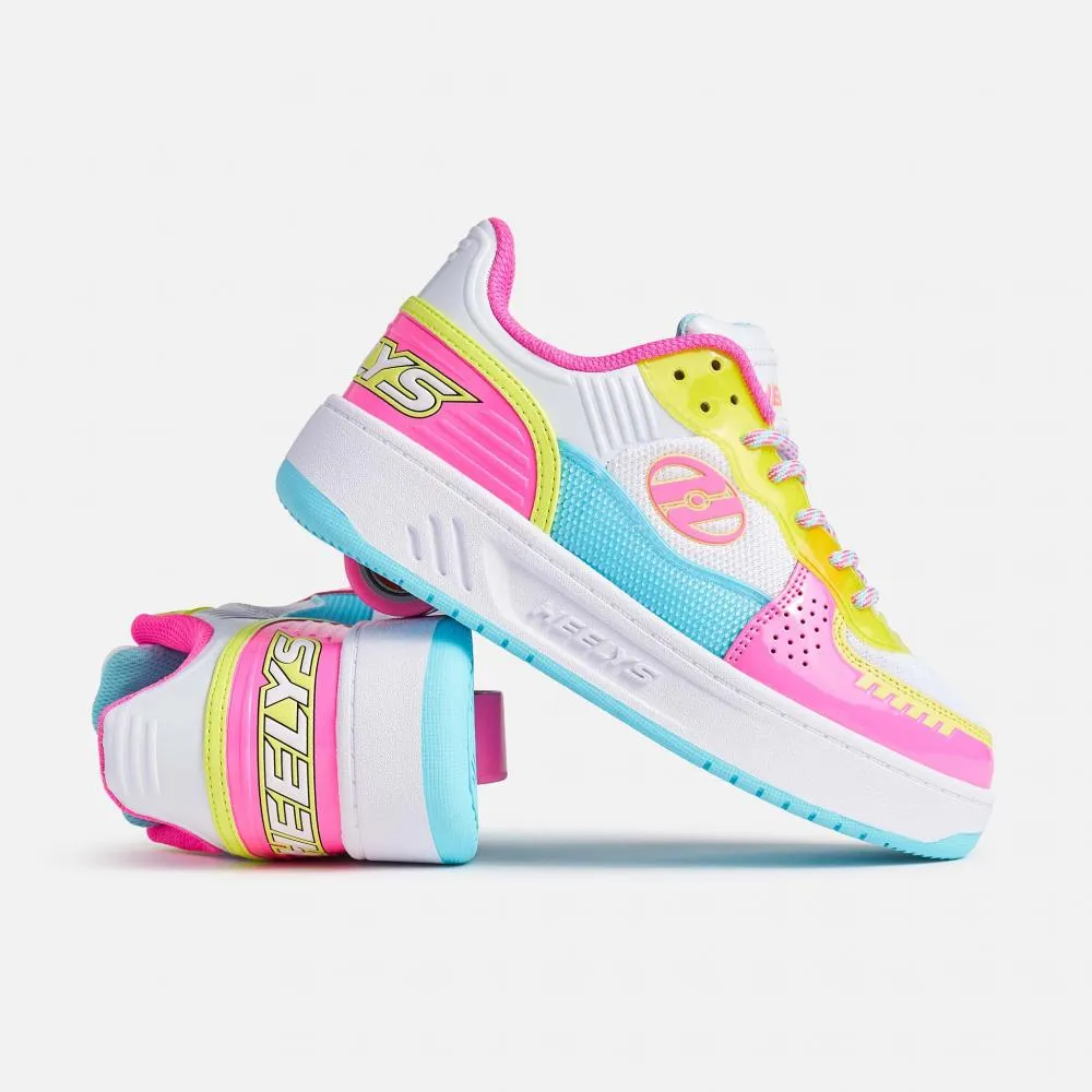Heelys Rezerve FN Shoes - White / Neon Pink / Aqua / Yellow