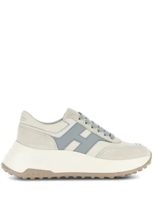 Hi-fi leather sneakers