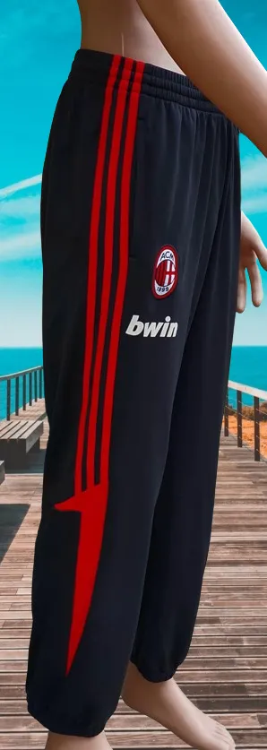 ITALIAN CALCIO AC MILAN 2008-2009 UEFA CHAMPIONS LEAGUE PRESENTATION & TRAINING ADIDAS JOGGING PANTS SIZE MEDIUM 38/40   SOLD !!!