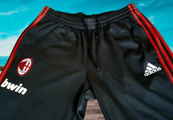 ITALIAN CALCIO AC MILAN 2008-2009 UEFA CHAMPIONS LEAGUE PRESENTATION & TRAINING ADIDAS JOGGING PANTS SIZE MEDIUM 38/40   SOLD !!!
