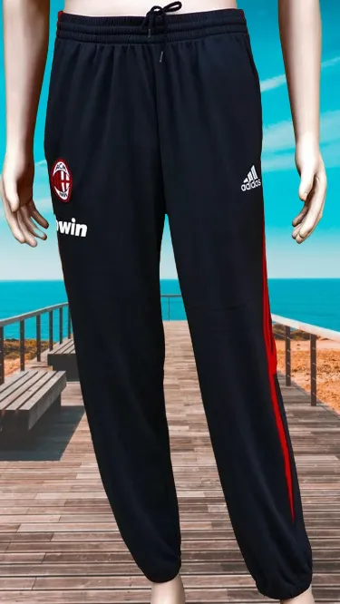 ITALIAN CALCIO AC MILAN 2008-2009 UEFA CHAMPIONS LEAGUE PRESENTATION & TRAINING ADIDAS JOGGING PANTS SIZE MEDIUM 38/40   SOLD !!!