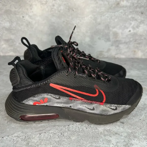 Juniors Nike Air Max 2090 GS - DJ4623 001 - Black University Red White 5Y