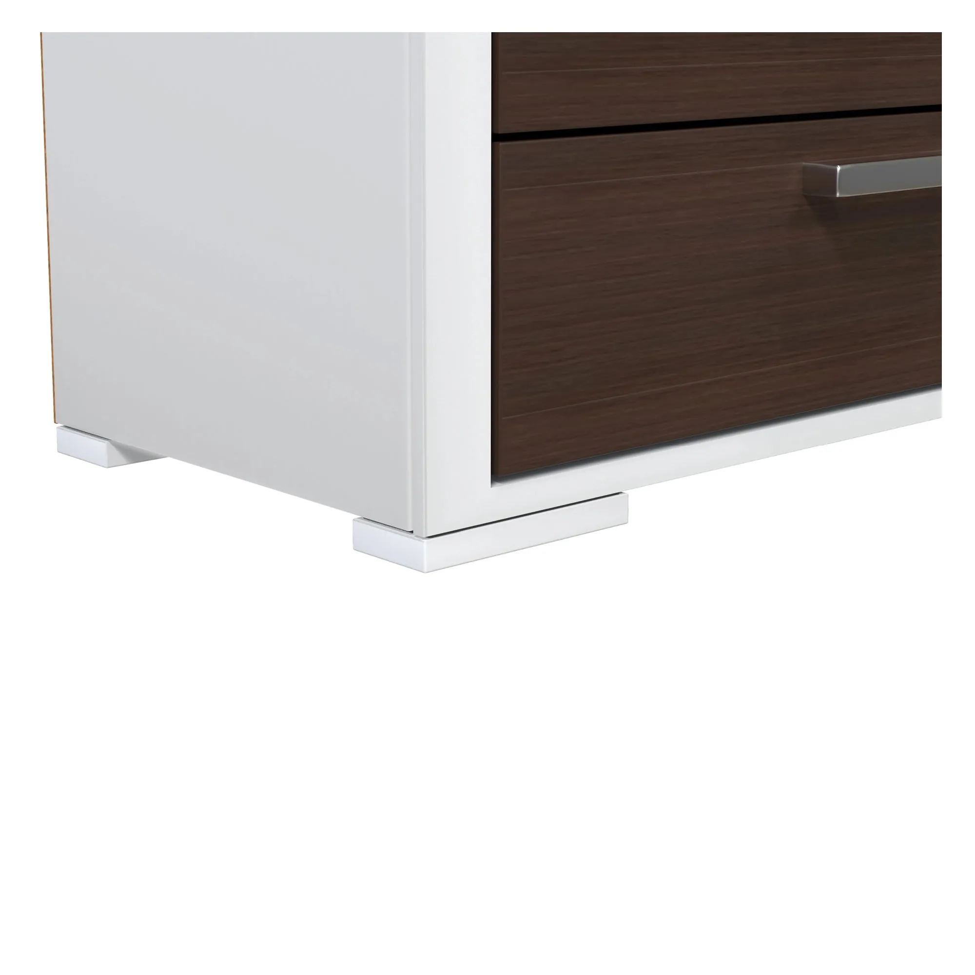 Karlstad Wardrobe - White and walnut