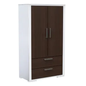 Karlstad Wardrobe - White and walnut
