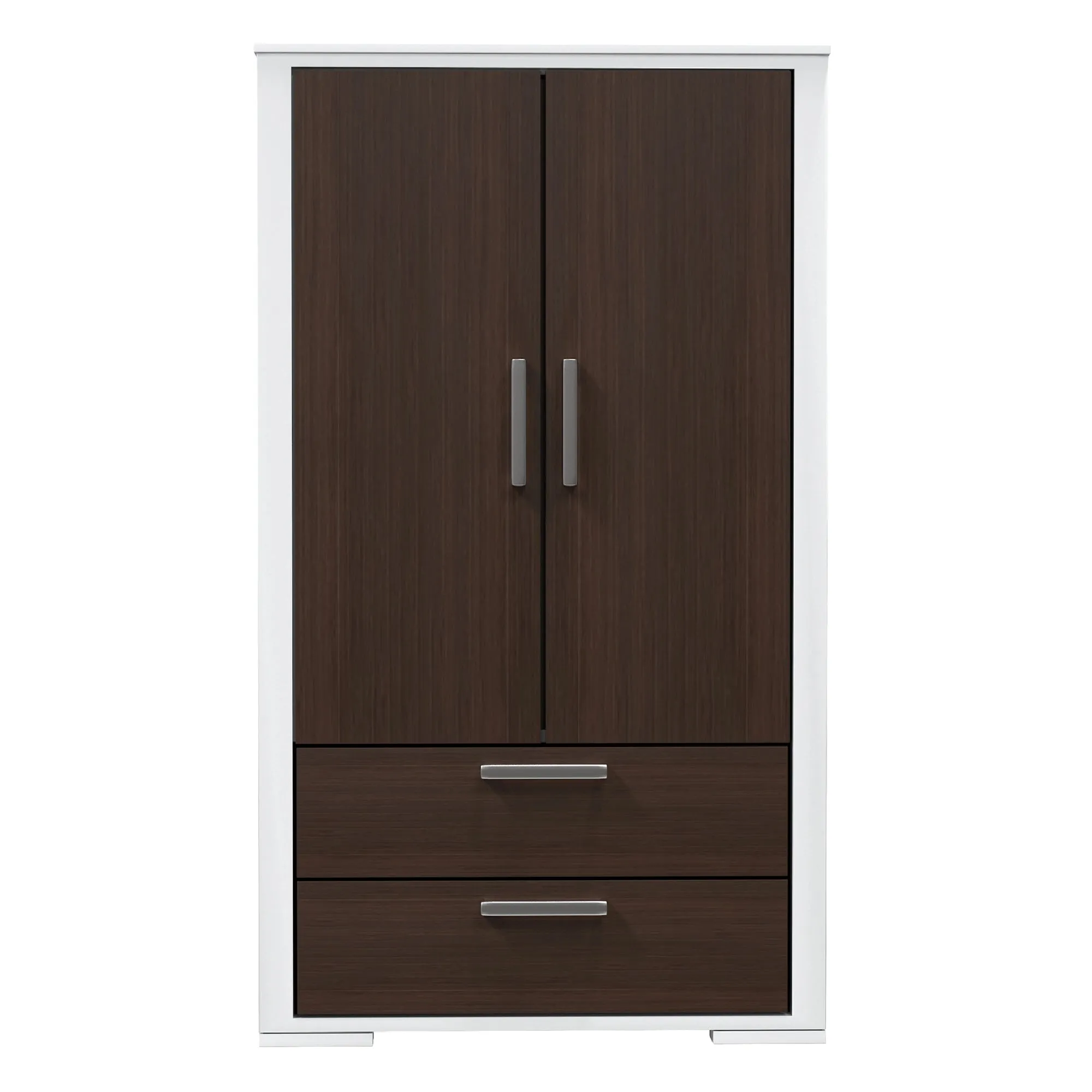 Karlstad Wardrobe - White and walnut