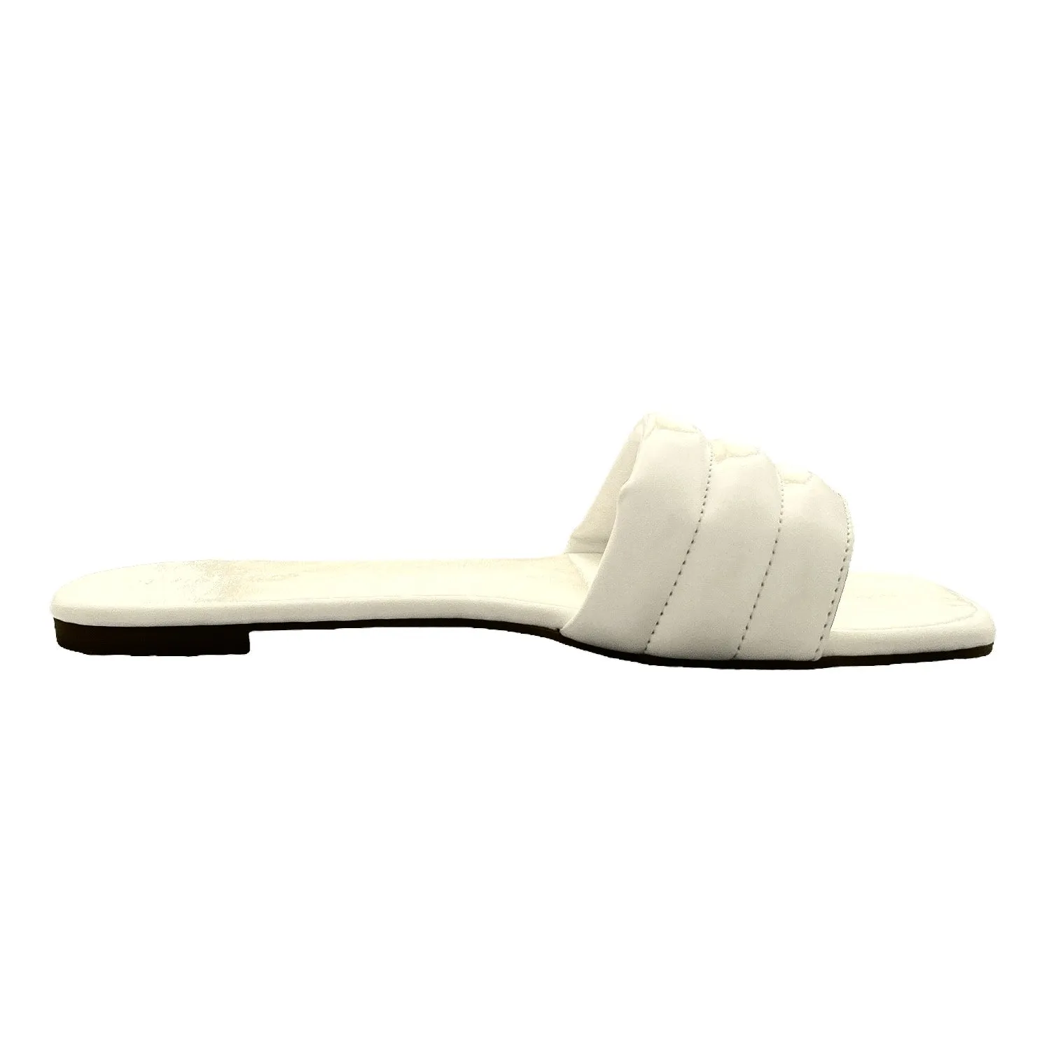 KICK Women's Cushion Band Slide Sandals Flats