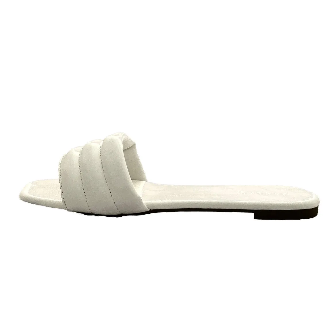 KICK Women's Cushion Band Slide Sandals Flats