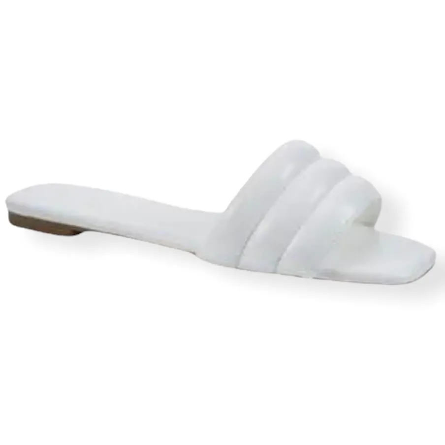 KICK Women's Cushion Band Slide Sandals Flats