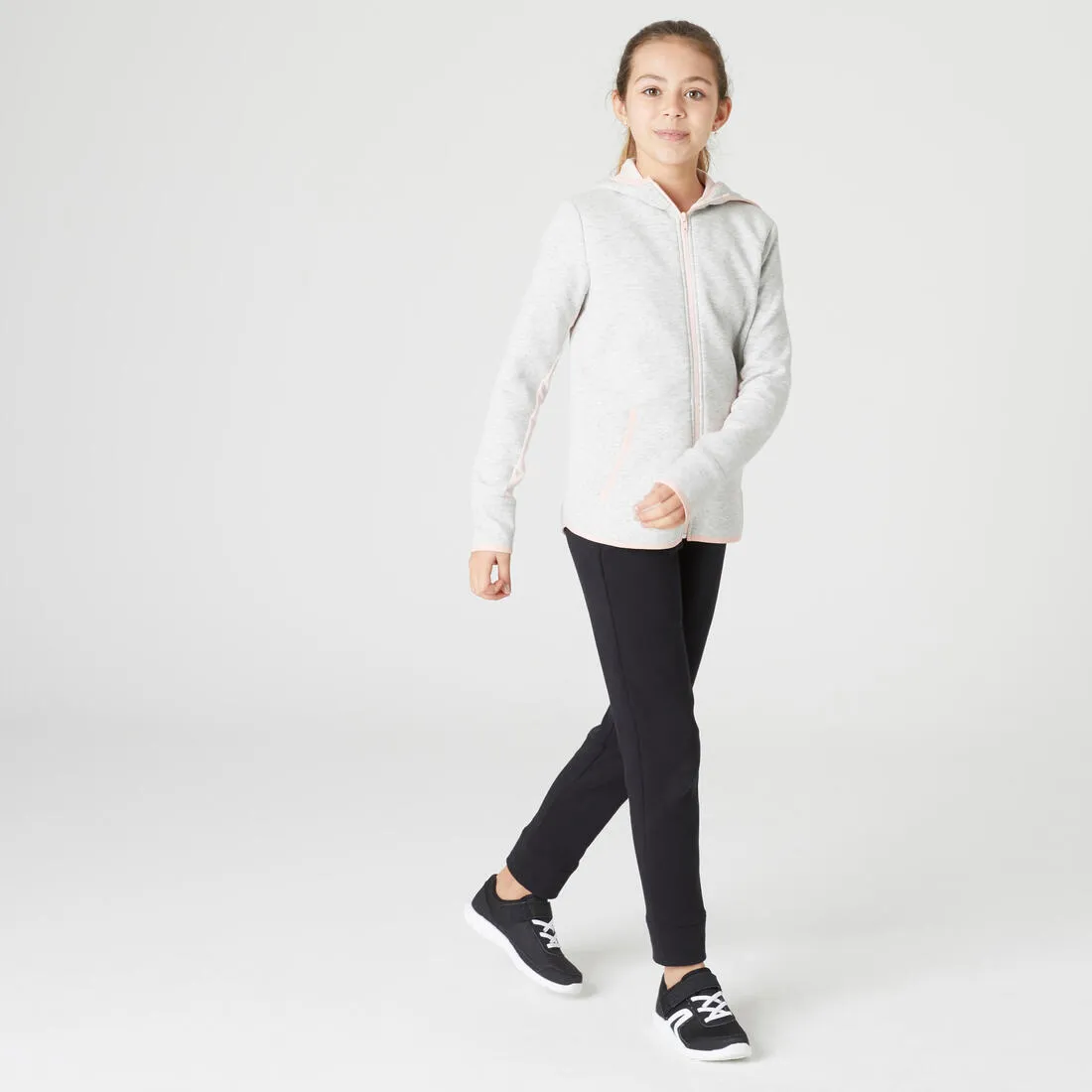 Kids' Breathable Cotton Jogging Bottoms 900 - Light
