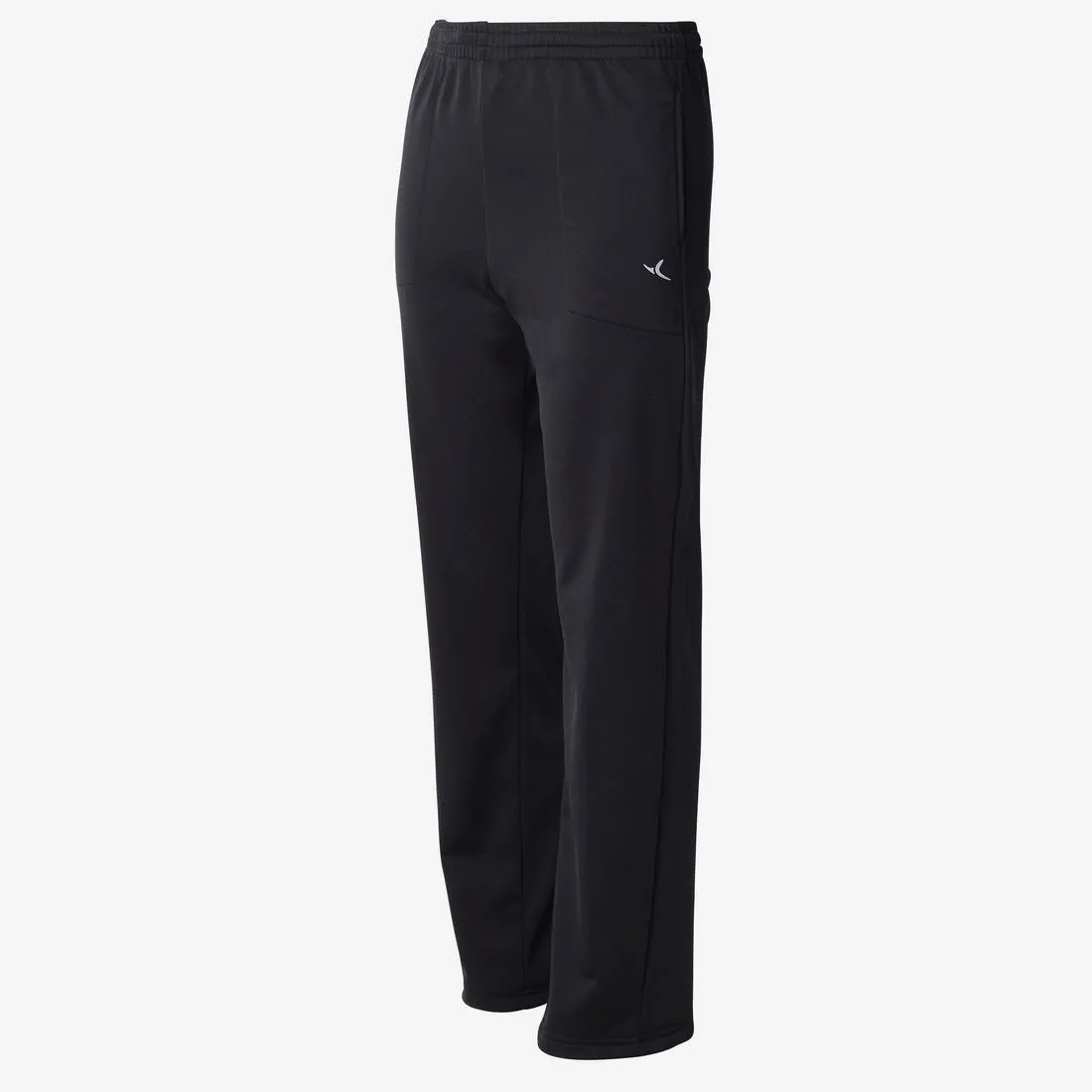 Kids' Warm Breathable Synthetic Jogging Bottoms - Black