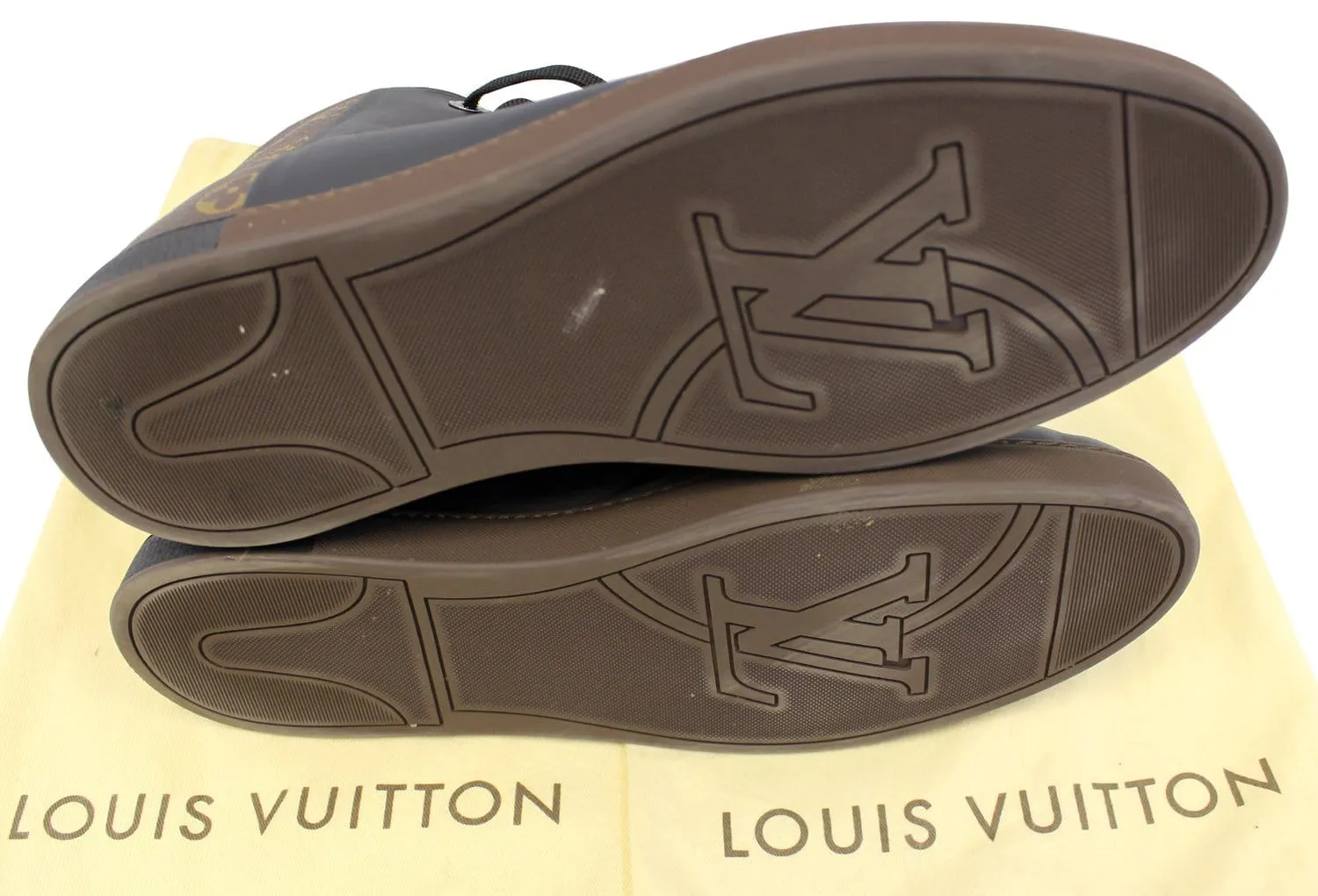 LOUIS VUITTON Monogram Line up Sneakers Size 10