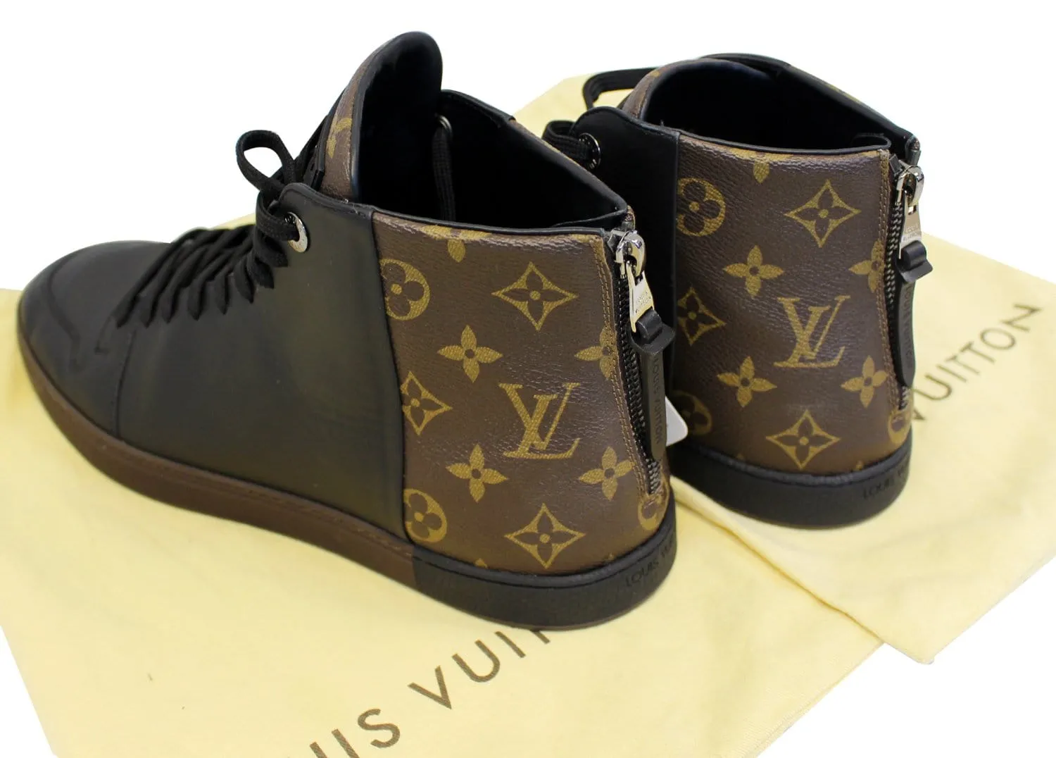 LOUIS VUITTON Monogram Line up Sneakers Size 10
