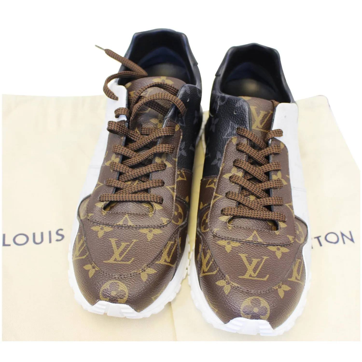 LOUIS VUITTON Runaway Monogram Sneakers Tri-Color US 10