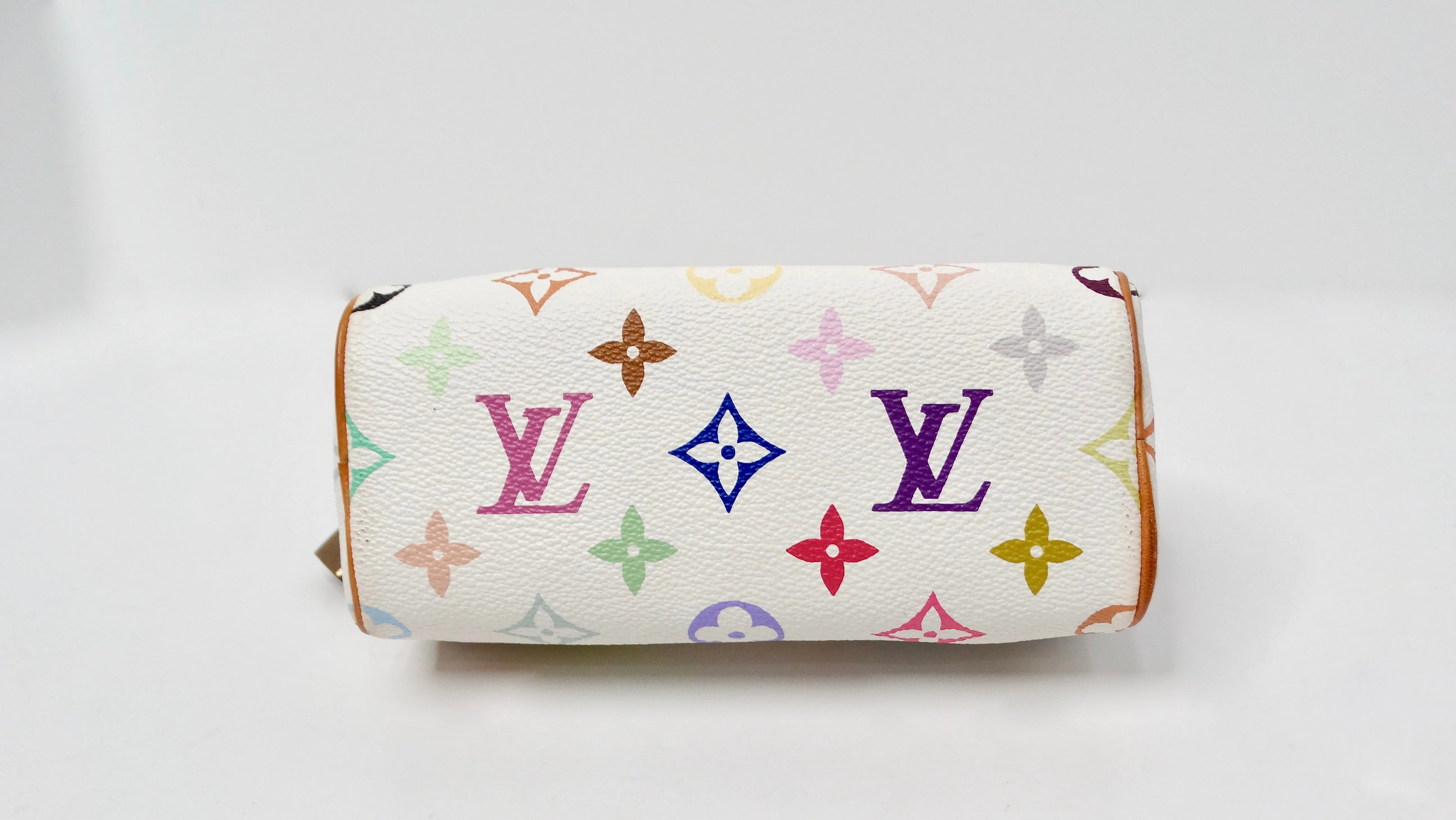 Louis Vuitton x Takashi Murakami Y2K White Multicolor Mini Speedy Handbag
