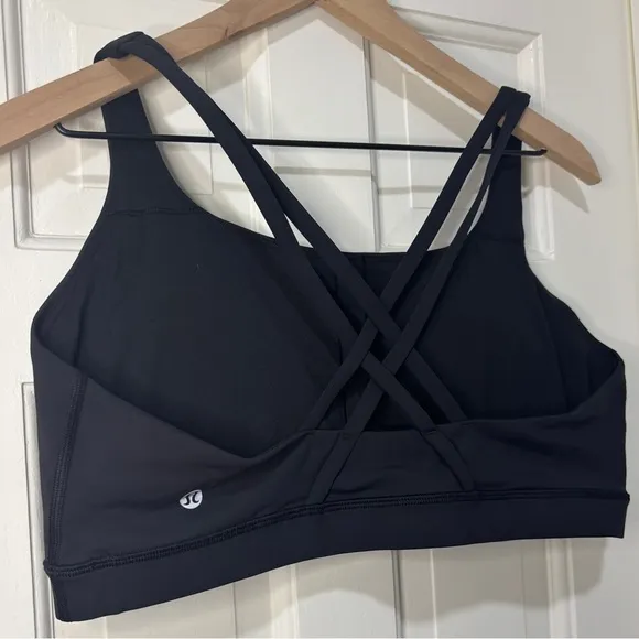 Lululemon Energy Bra Black Medium Support, B–D Cup Size 10
