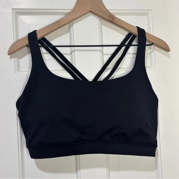 Lululemon Energy Bra Black Medium Support, B–D Cup Size 10